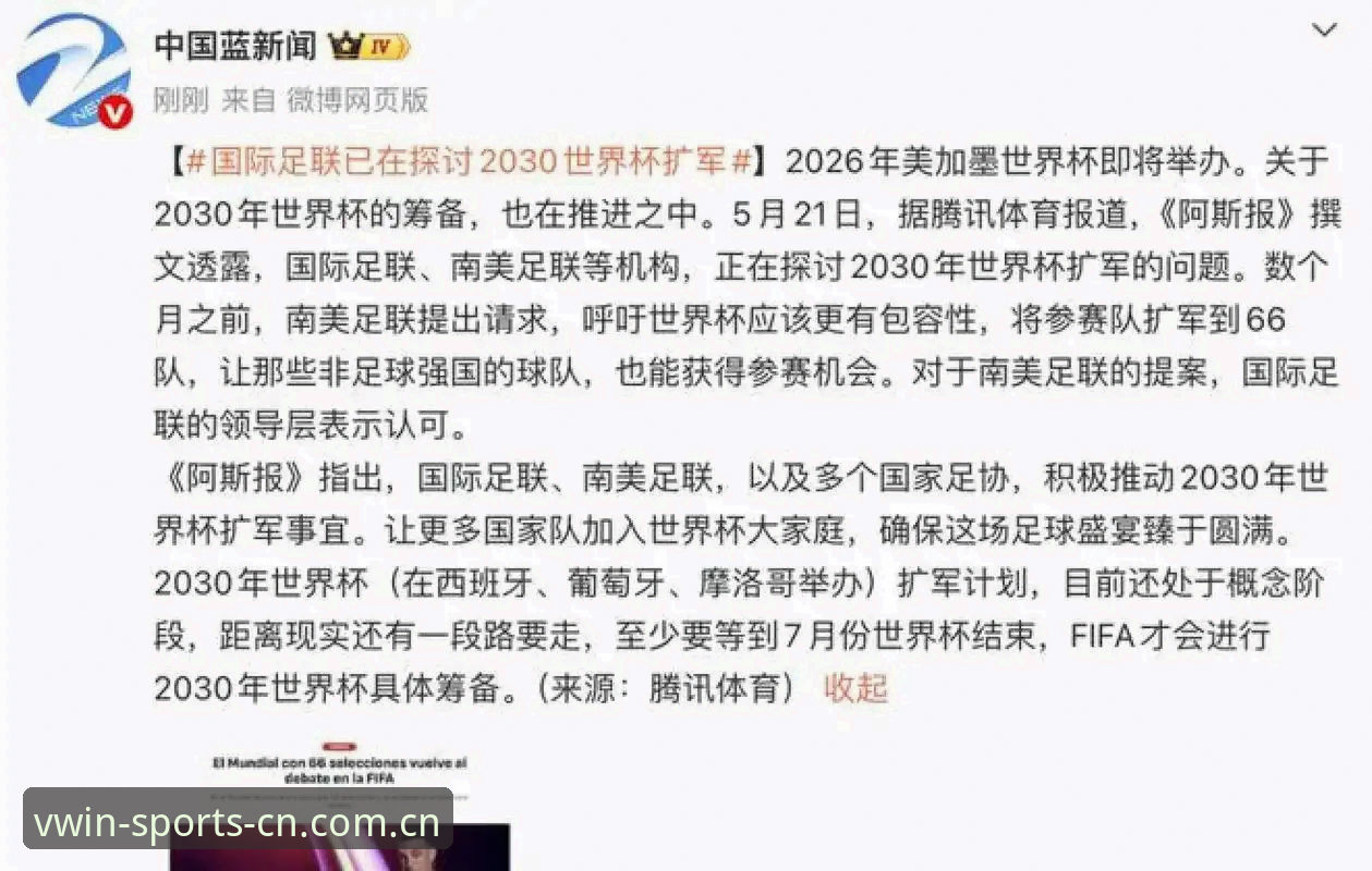 66队vs48队：2030年世界杯扩军计划与中国男足的机会之选